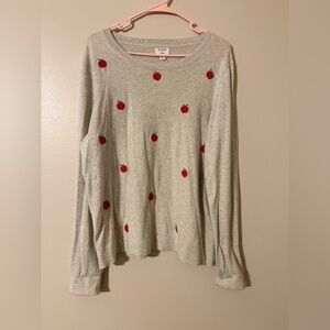J. Crew Apple Teddie Sweater XL